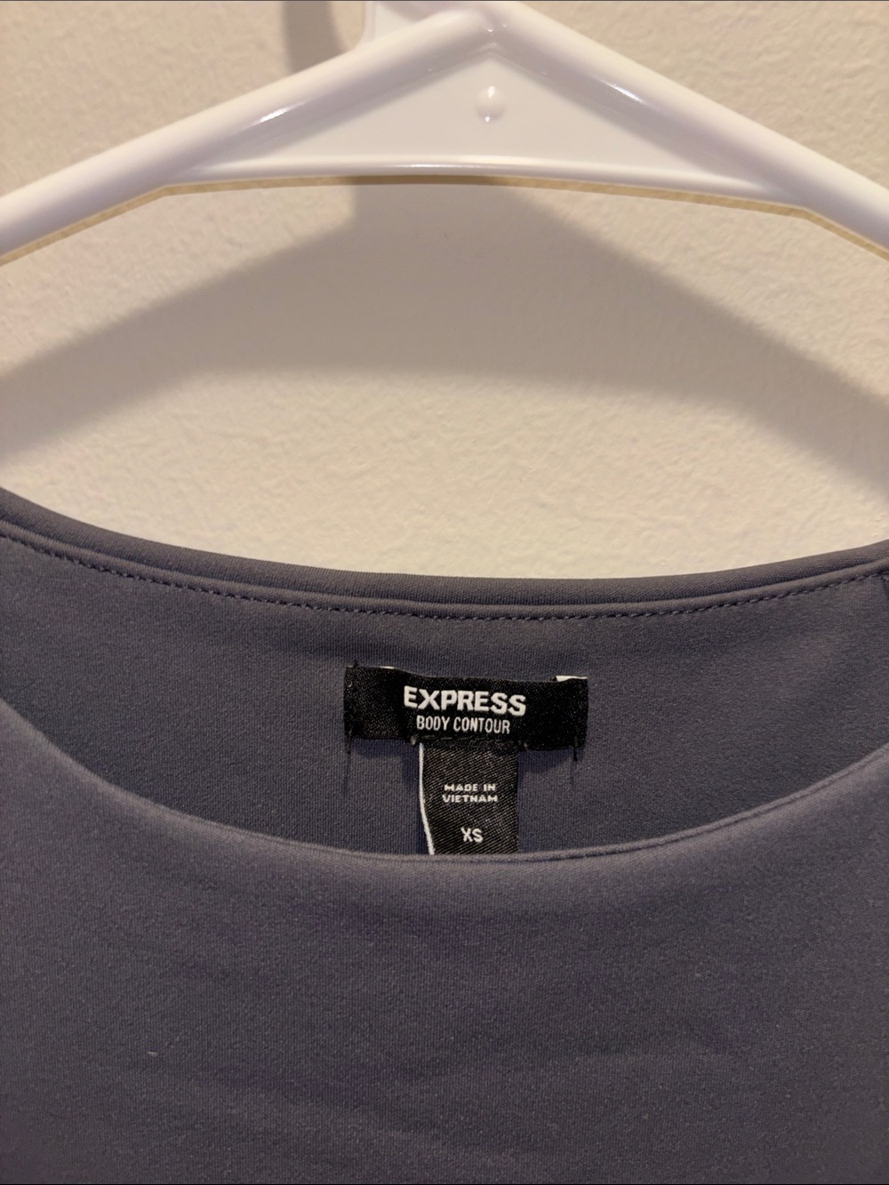 Express Grey Body Contour High Neck Tank Top - Picture 2 of 2
